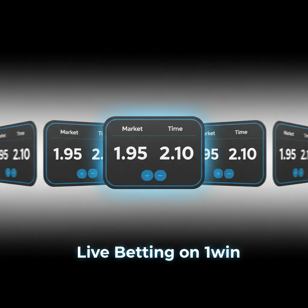 1win live betting screen with real-time odds, stream/tracker, cash out, Multi Live, stats for cricket, football, tennis