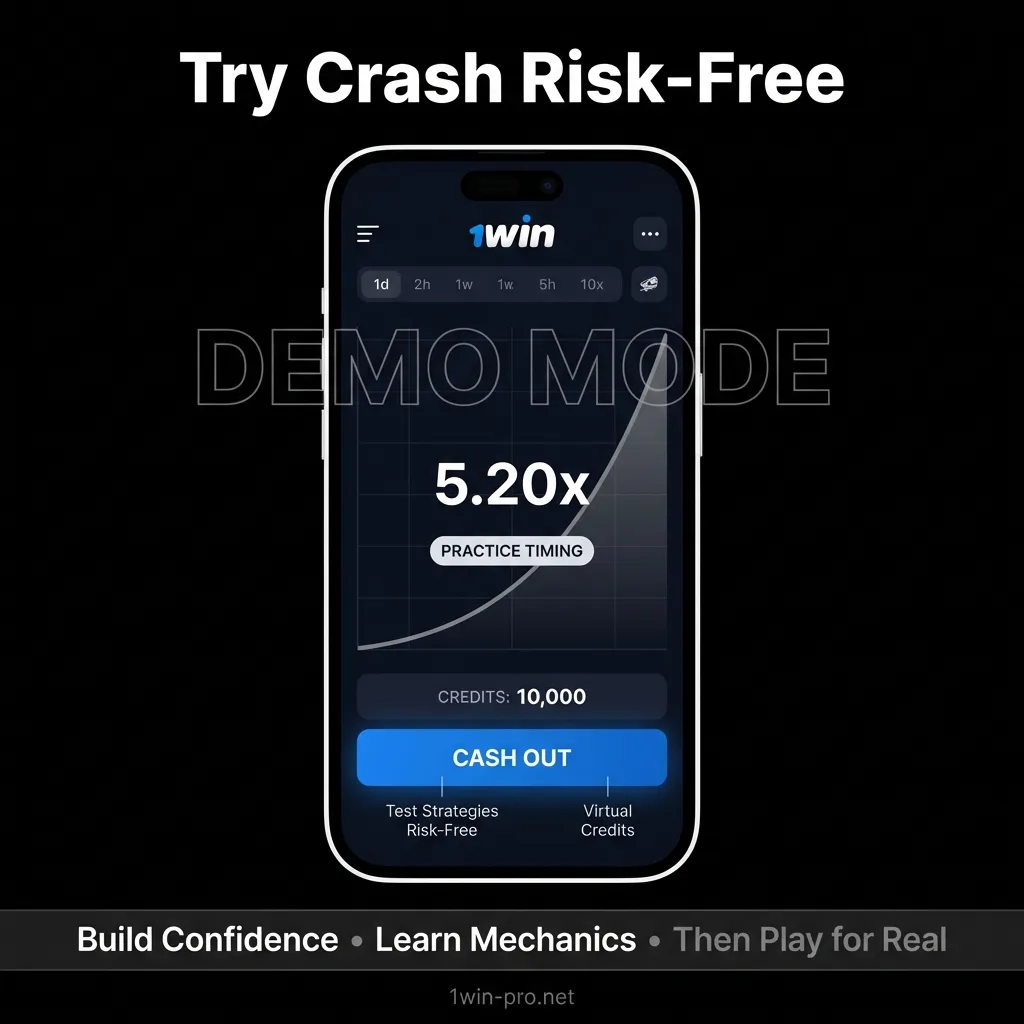 Try Crash game risk-free in demo mode on 1win India