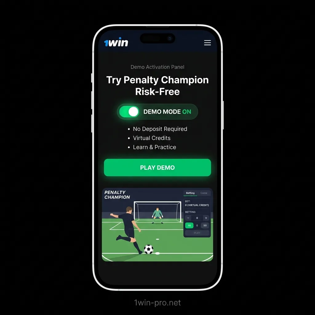Explore Penalty Champion gameplay without deposit using 1win demo mode