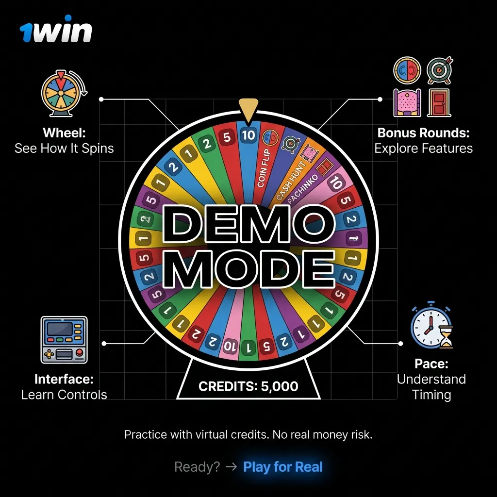 Practice Crazy Time with virtual credits in free demo version on 1win