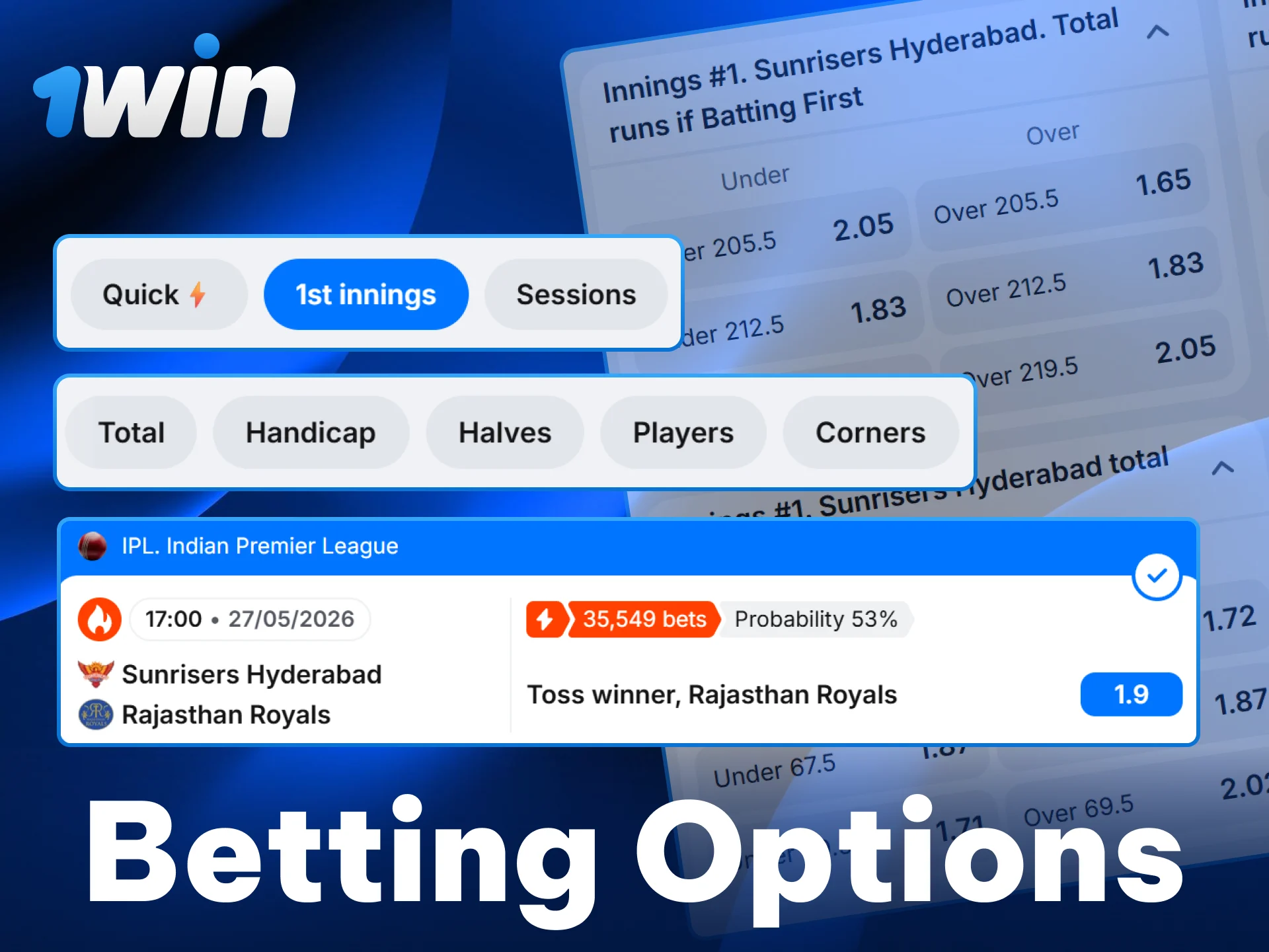 Discover popular betting options you can try on 1win India.